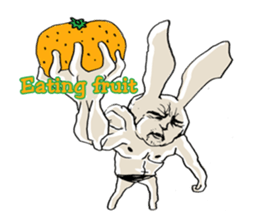 Funny cute rabbit sticker #7331254