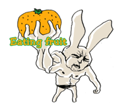 Funny cute rabbit sticker #7331254