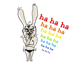 Funny cute rabbit sticker #7331255