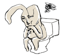 Funny cute rabbit sticker #7331256