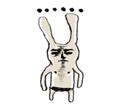 Funny cute rabbit sticker #7331257