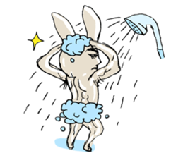 Funny cute rabbit sticker #7331258