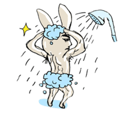 Funny cute rabbit sticker #7331258