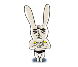 Funny cute rabbit sticker #7331259