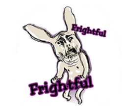 Funny cute rabbit sticker #7331260