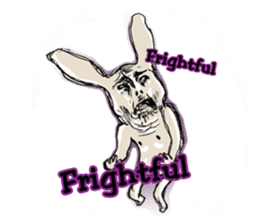 Funny cute rabbit sticker #7331260