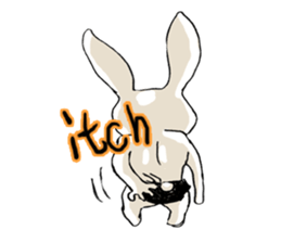 Funny cute rabbit sticker #7331262