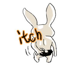 Funny cute rabbit sticker #7331262