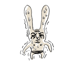 Funny cute rabbit sticker #7331263