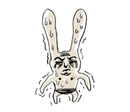 Funny cute rabbit sticker #7331263