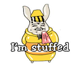 Funny cute rabbit sticker #7331268