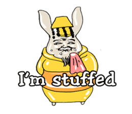 Funny cute rabbit sticker #7331268