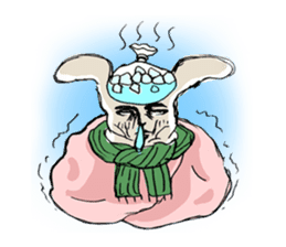 Funny cute rabbit sticker #7331269