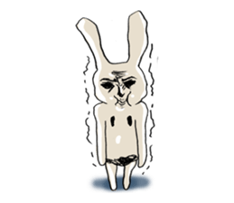 Funny cute rabbit sticker #7331270