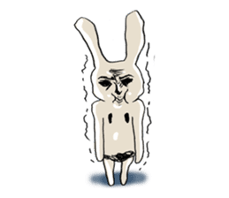 Funny cute rabbit sticker #7331270
