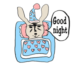 Funny cute rabbit sticker #7331273