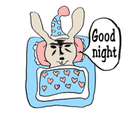 Funny cute rabbit sticker #7331273