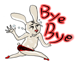 Funny cute rabbit sticker #7331275