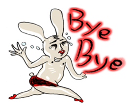 Funny cute rabbit sticker #7331275