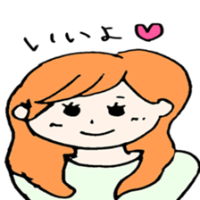 very cute girl  japanese sticker #7332207