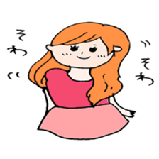 very cute girl  japanese sticker #7332211