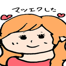 very cute girl  japanese sticker #7332214