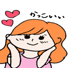 very cute girl  japanese sticker #7332220