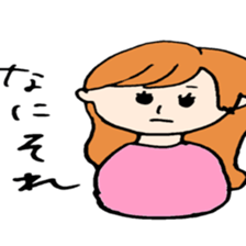 very cute girl  japanese sticker #7332224