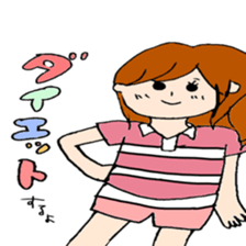 very cute girl  japanese sticker #7332227