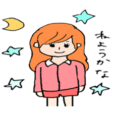 very cute girl  japanese sticker #7332231