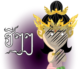 Lai Kanok Cartoon thai V.2 sticker #7333491
