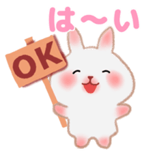 Usable pretty rabbit 1 sticker #7336009