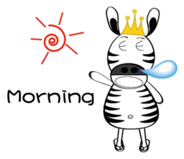 Zebra family's daily life sticker #7336164