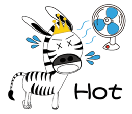 Zebra family's daily life sticker #7336176