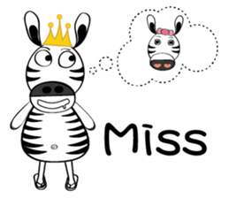 Zebra family's daily life sticker #7336177