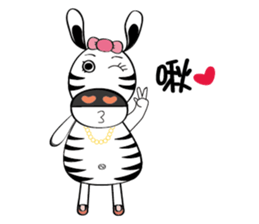 Zebra family's daily life sticker #7336178