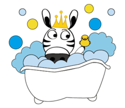 Zebra family's daily life sticker #7336179