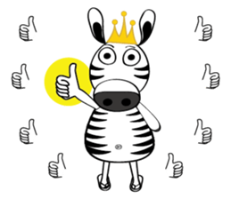 Zebra family's daily life sticker #7336180