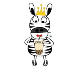 Zebra family's daily life sticker #7336184