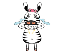 Zebra family's daily life sticker #7336186