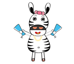 Zebra family's daily life sticker #7336187