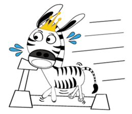 Zebra family's daily life sticker #7336188