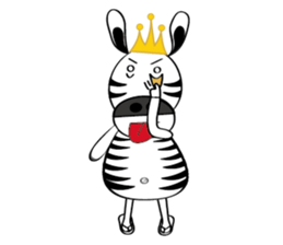 Zebra family's daily life sticker #7336190