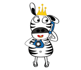 Zebra family's daily life sticker #7336191