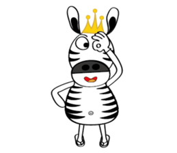 Zebra family's daily life sticker #7336192
