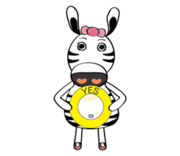 Zebra family's daily life sticker #7336193