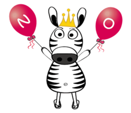 Zebra family's daily life sticker #7336194