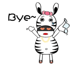 Zebra family's daily life sticker #7336198