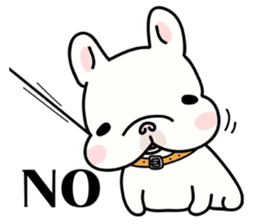French Bulldog-White Bubble2 sticker #7336528