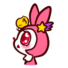 Pink rabbit! Mis.LaPla sticker #7336684